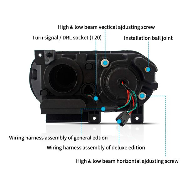 Par Faros Principales Dodge Challenger 2008-2014 Proyector - Imagen 4