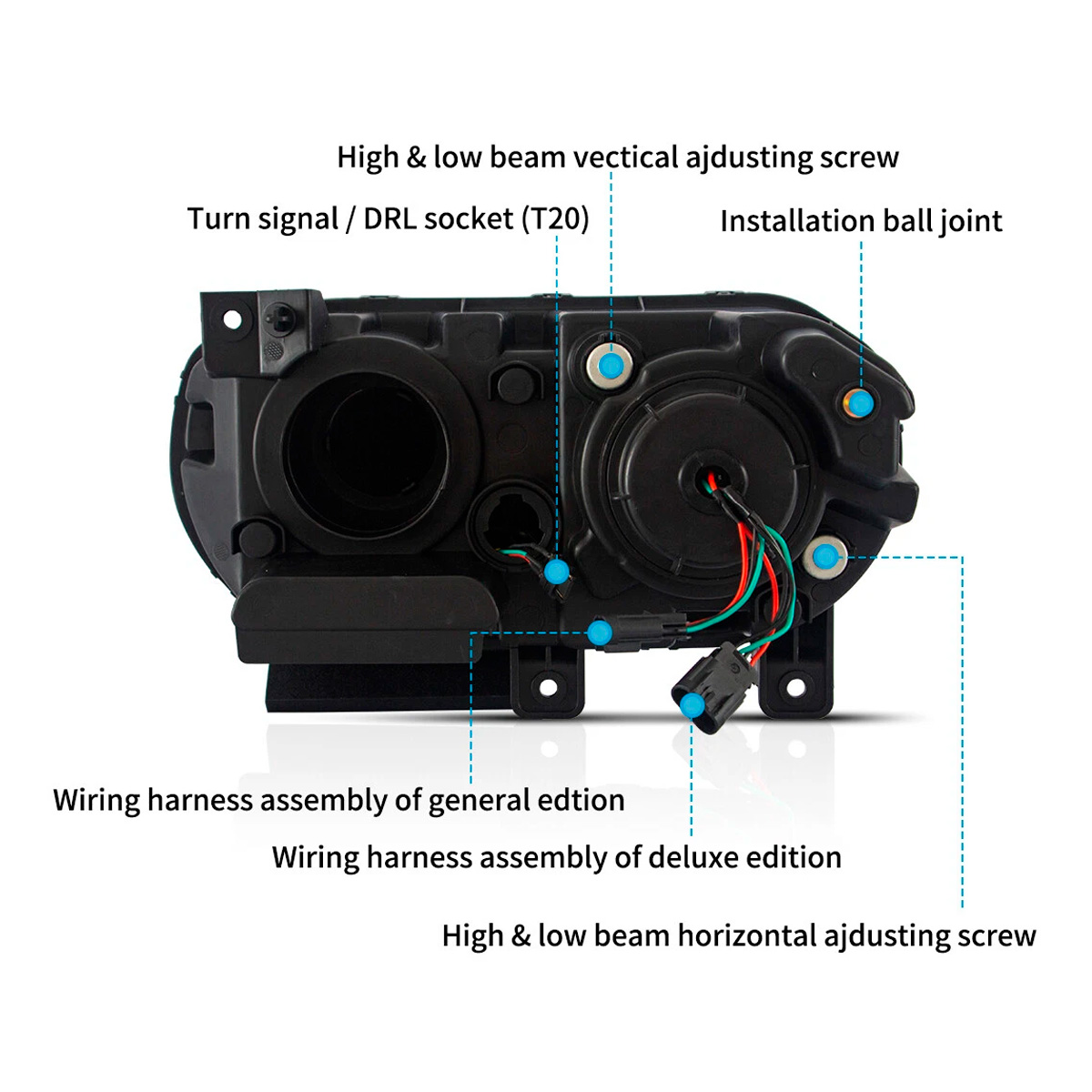 Par Faros Principales Dodge Challenger 2008-2014 Proyector - Imagen 4