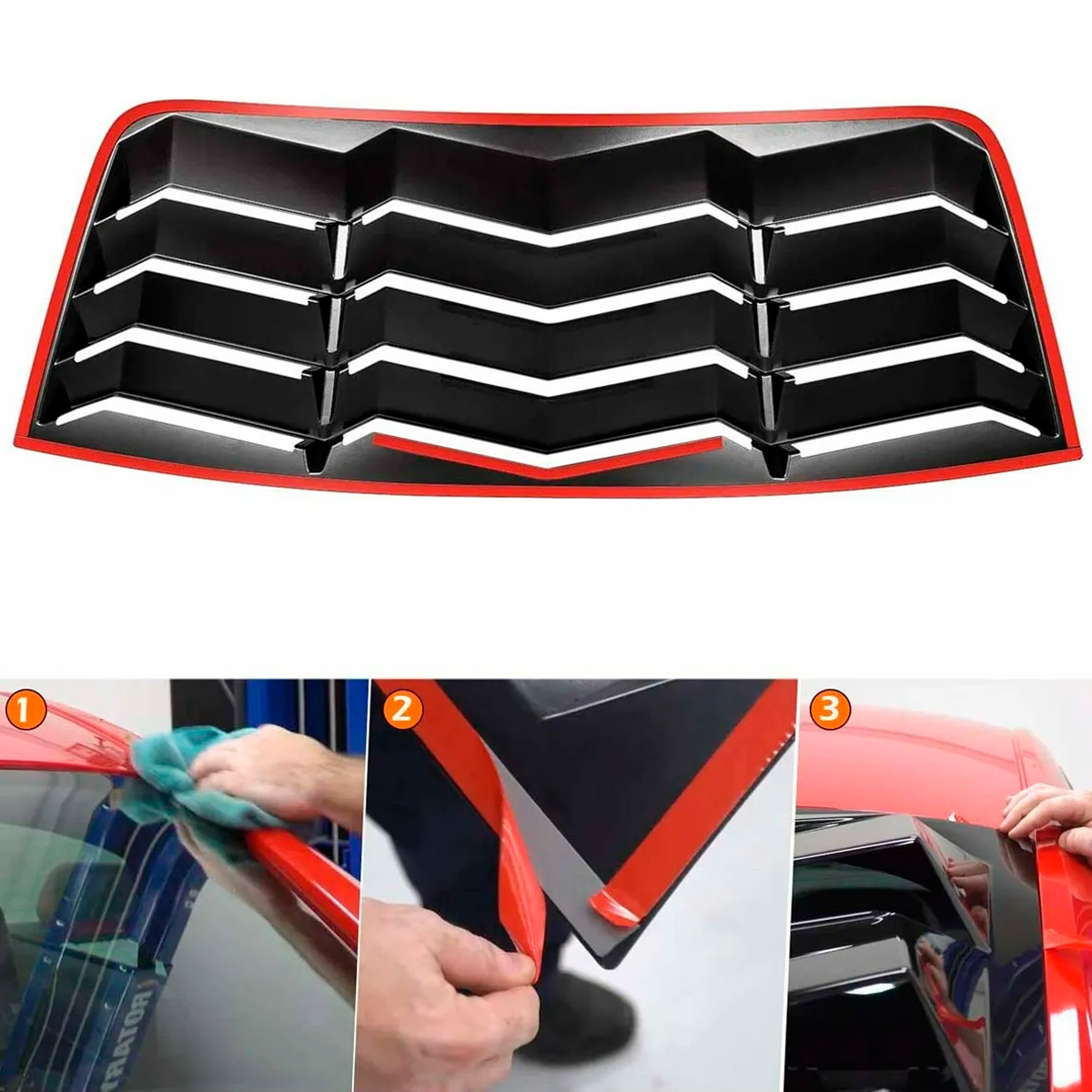 Louver Rejilla Trasera Dodge Challenger Lambo Gt 2008-2023 - Imagen 4